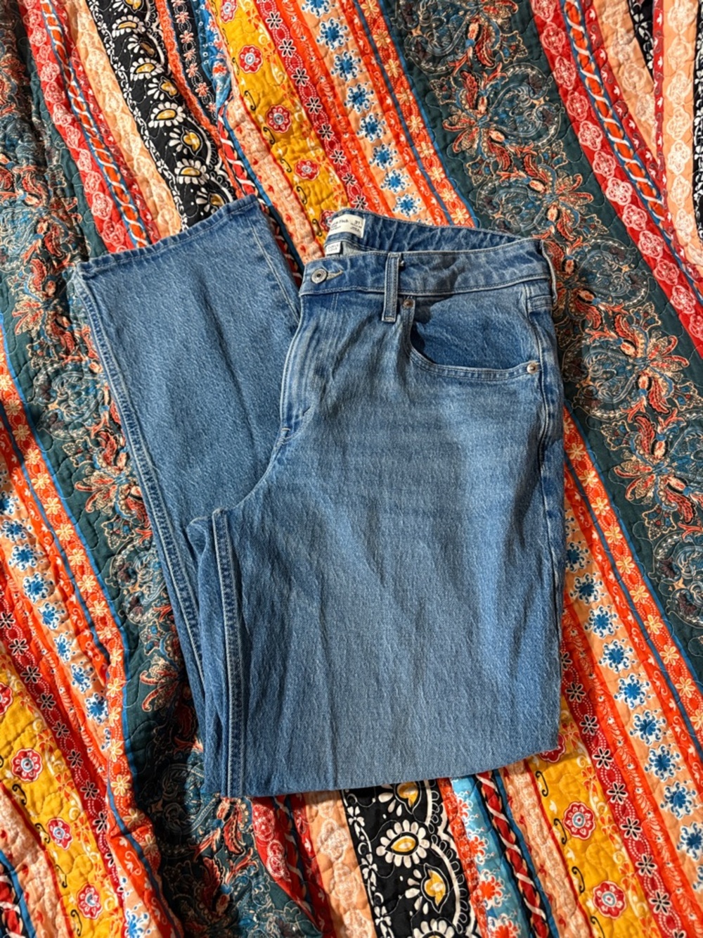 Abercrombie & Fitch Blue Denim 90's Straight Jeans